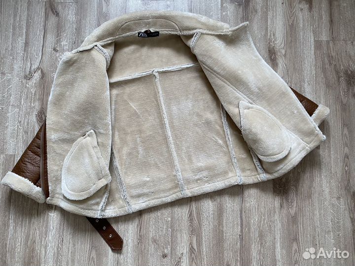 Дубленка авиатор Zara