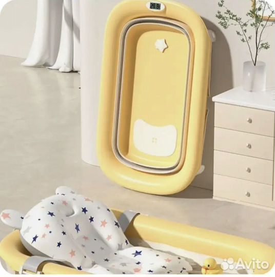 Ванночка для купания складная с термометром