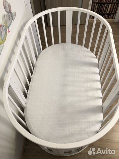 Детская кроватка с маятником круглая 8в1