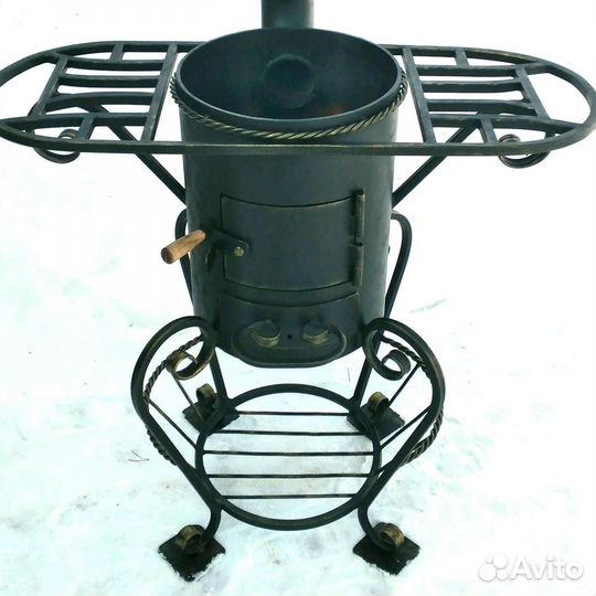 Печь для казана с трубой
