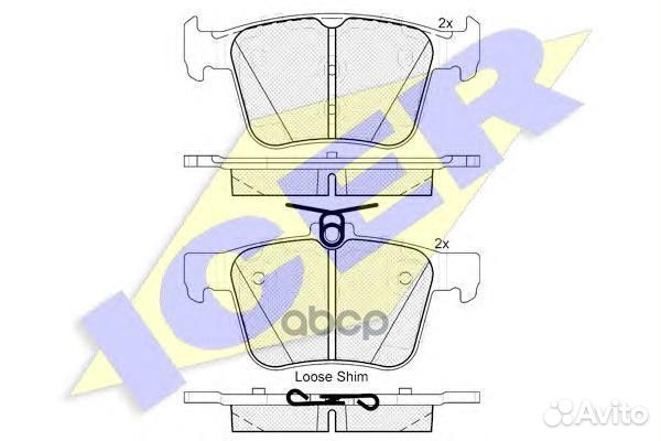 Колодки тормозные 182098 Icer