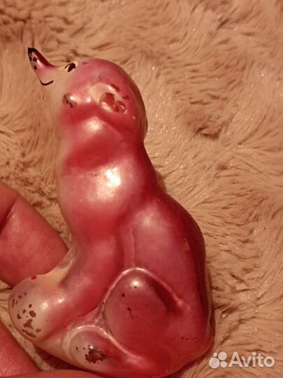 Елочная игрушка СССР Лиса