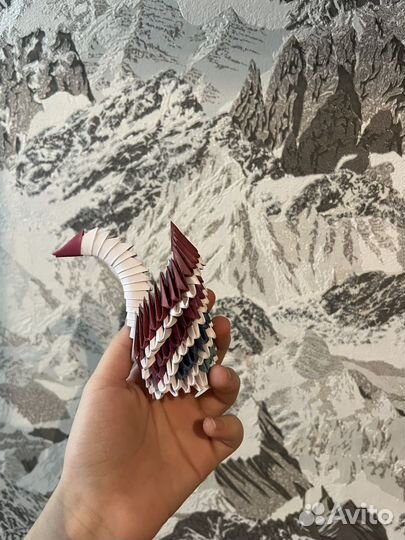 Лебедь-оригами