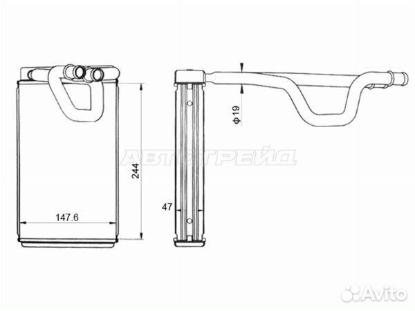 Радиатор отопителя салона nissan navara 05, nissan navara D40 05-15, nissan pathfinder R51 04-14