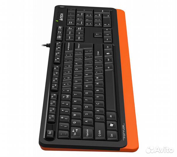 Клавиатура A4Tech Fstyler FKS10, черный/оранжевый