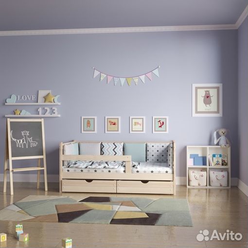 Детская кровать Эко-9 160х80 с матрасом