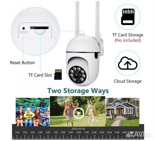 Камера видеонаблюдения V380 Pro, 1080P, PTZ Wi-Fi