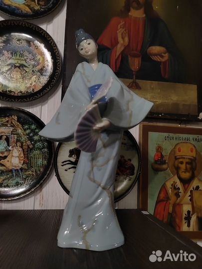 Винтажная Статуэтка Японская Гейша Lladro