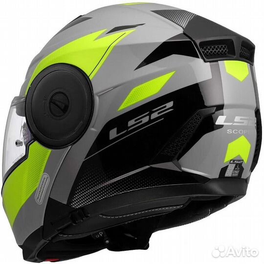 Modular Motorcycle Мотошлем P/J LS2 FF902 scope II duria Grey Fluorescent Yellow