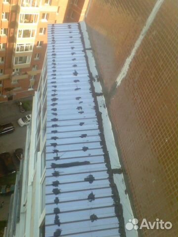 Ремонт балконных крыш. Устранение протечек