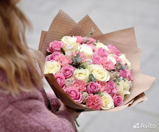 Доставка цветов Адлер, Сочи, букет розы, тюльпан