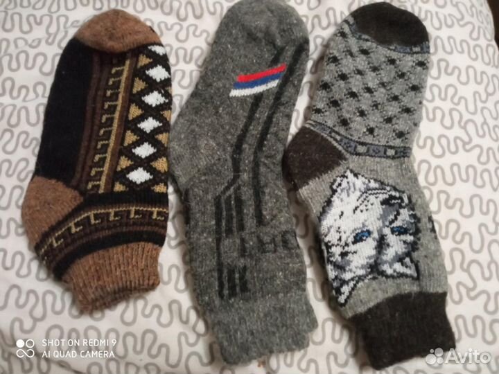 Носки теплые шерстяные