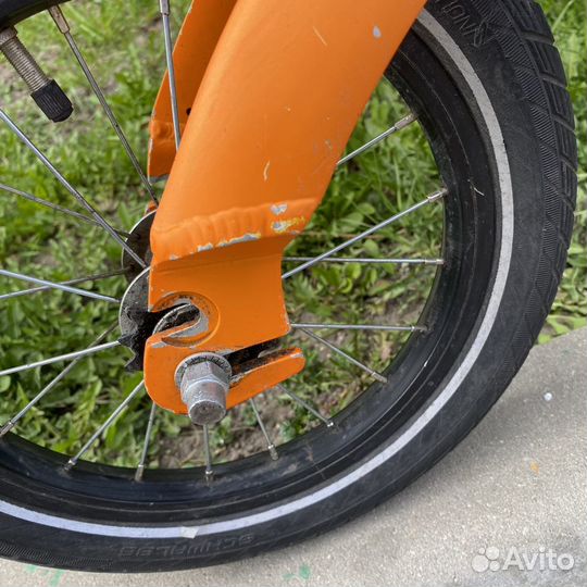 Детский велосипед беговел BMW оранжевый