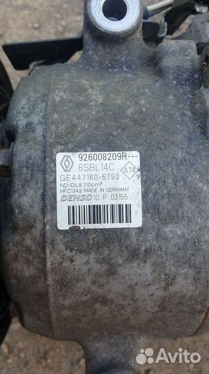 Компрессор кондиционера renault megane 3