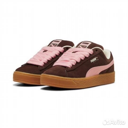 Кеды puma suede xl burgundy pink