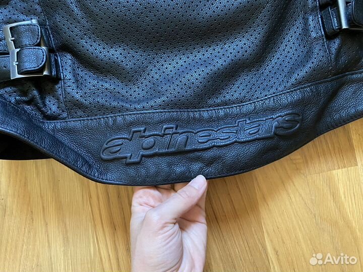 Кожаная мотокуртка Alpinestars NYC (46/S) новая