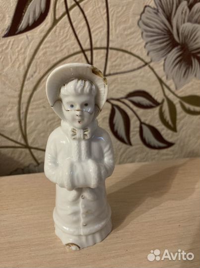 Антикварная солонка. Фарфор Кузнецова XIX век