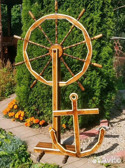 Якорь резной для декора