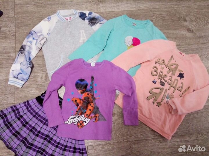 Вещи пакетом на девочку 110 см