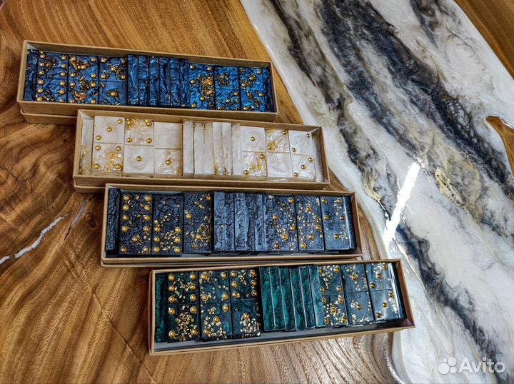 Домино из эпоксидной смолы