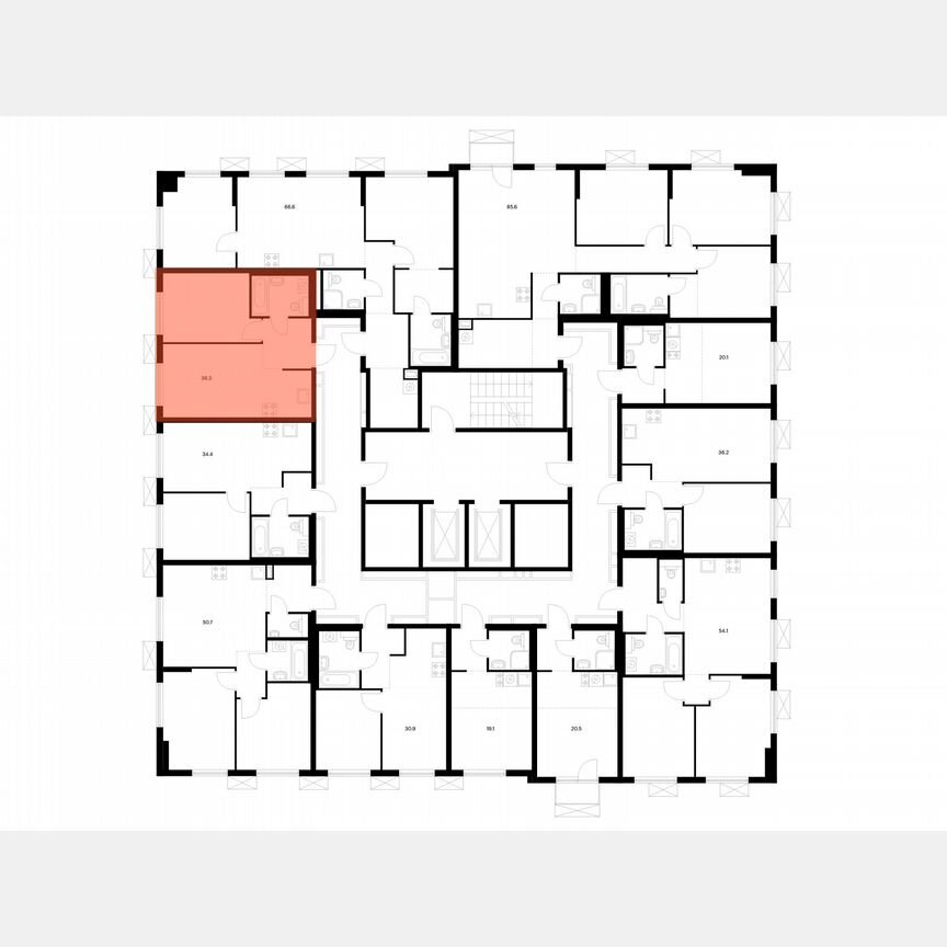 1-к. квартира, 36,3 м², 15/17 эт.