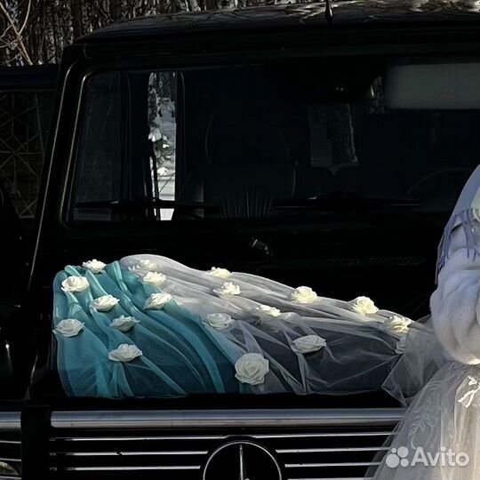 Украшение на машину свадебное