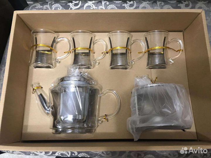 Набор чайный.Хрусталь