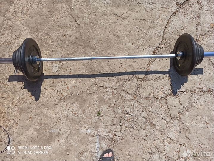 Штанга олимпийская 80 кг MB Barbell, 180 см, D 50