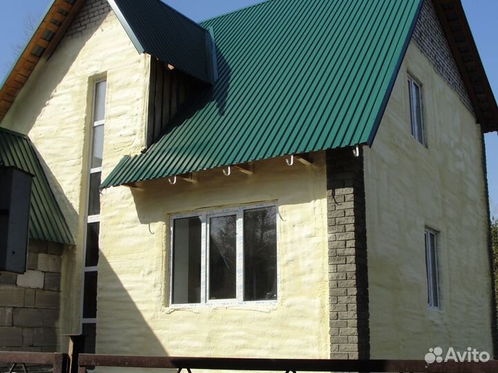 Утепление пенополиуретаном напыляемой пеной ППУ