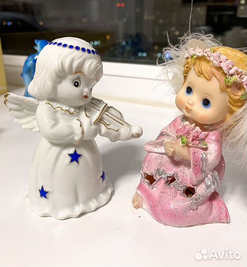 Статуэтки фарфоровые, из ракушек