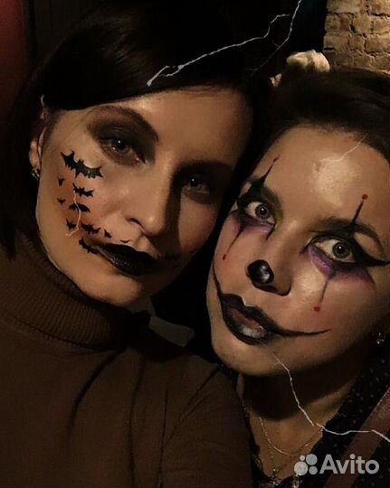 Аквагрим на праздник, грим на Хэллоуин, макияж