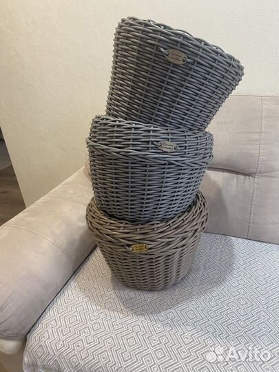 Корзина плетеная из ротанга