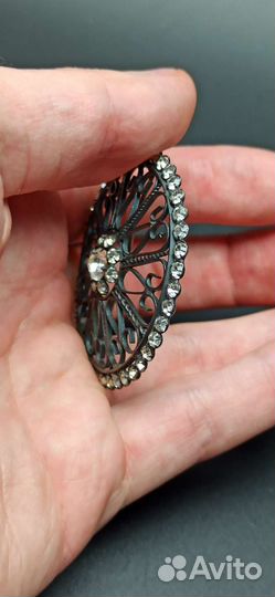 Брошь винтажная серебро 875