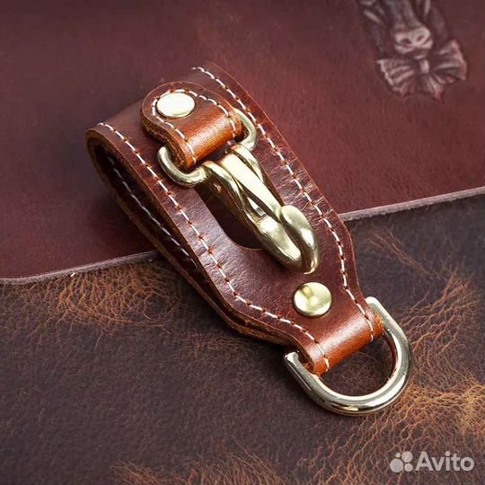 Кожаный держатель для ключей новый