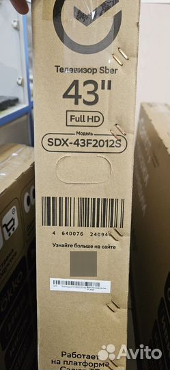 Новый Телевизор Sber SDX-43F2012S 43 (109 см) FHD