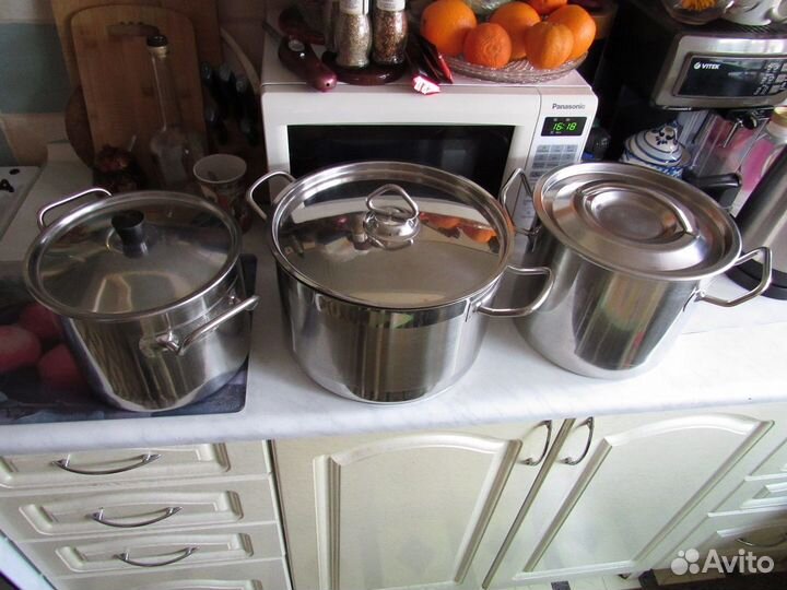 Кастрюли нержавейка Общепит идеальное состояние