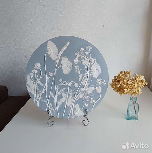 Панно круглое гипс веджвуд