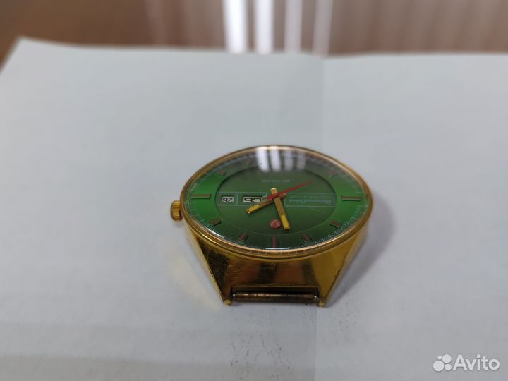 Часы чайка, позолоченные, обслужены