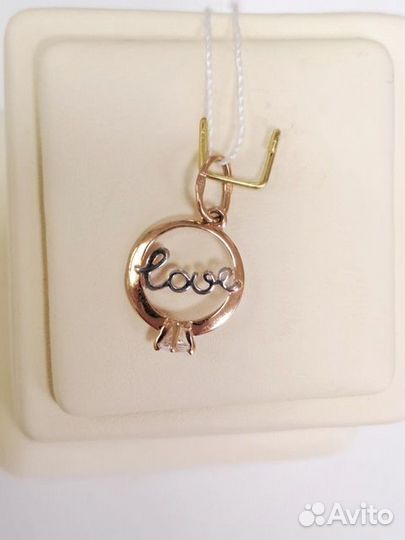 Подвеска с синтетическим камнем Золото