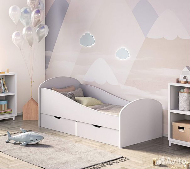 Детская кровать от 2 лет с бортиками