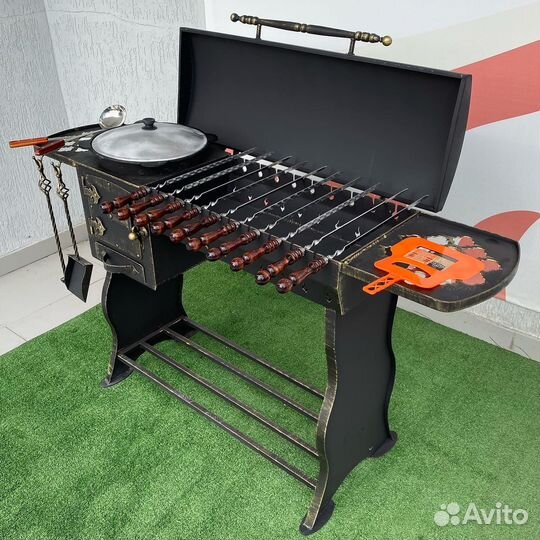 Мангал с печкой под казан
