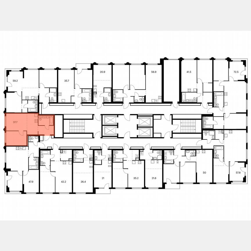 1-к. квартира, 37,7 м², 16/32 эт.