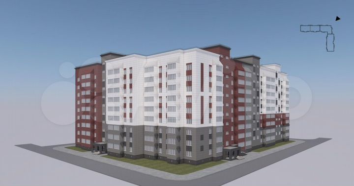 2-к. квартира, 57,9 м², 3/9 эт.