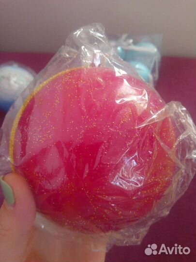 Шары на ёлку новые стекло