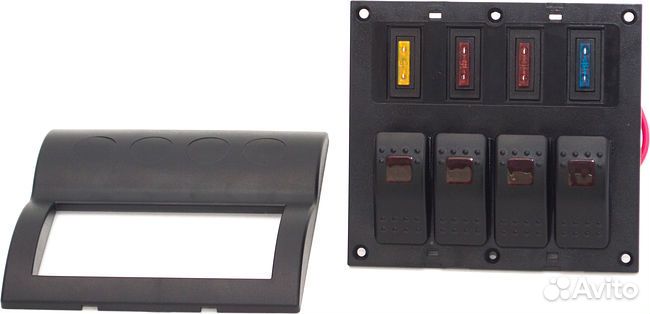 Панель бортового питания 4 переключателя, предохра