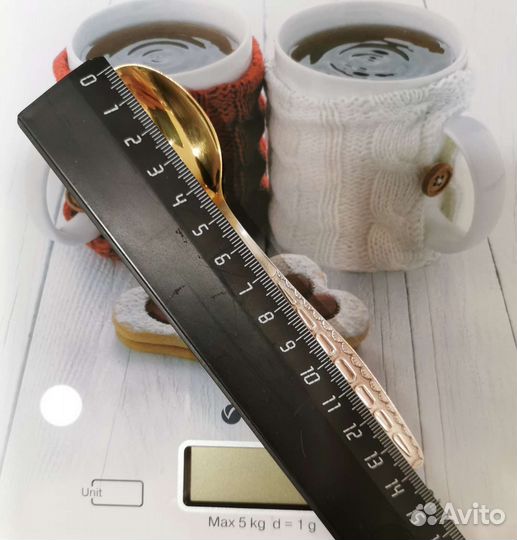 Ложки чайные мельхиор СССР позолота