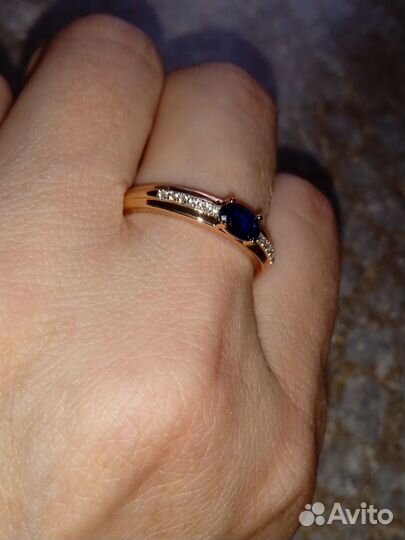 Позолоченное колечко 18 и 19 размер