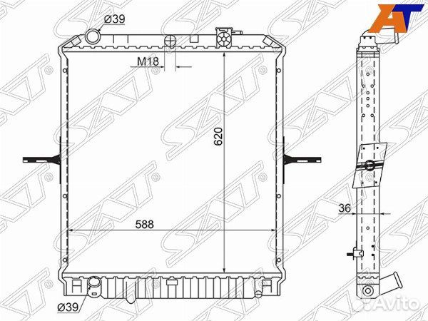 Радиатор isuzu ELF, isuzu ELF (NPR), isuzu ELF 03