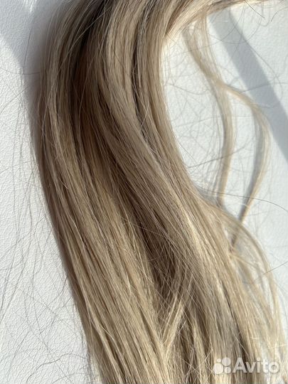 Волосы для наращивания 50 см блонд