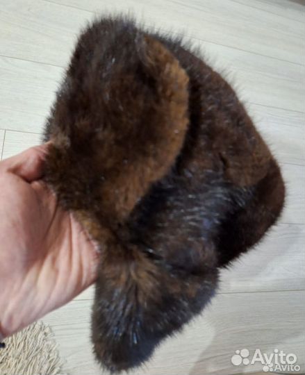 Шапка ушанка норковая мужская